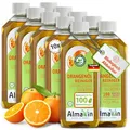 AlmaWin® Orangenölreiniger ÖKO 10x500ml ideal als starker Allesreiniger & Fettlöser – Veganes Orangenreiniger Konzentrat in recycelter Flasche – Orangenöl Reiniger