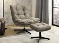 Jockenhöfer Gruppe Relaxsessel Kasper, B: 76 cm, Sitzhöhe: 47 cm, Set: mit Hocker, 360° Drehfunktion, Cord