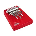 Kalimba mittel mit 7 Tönen/Zungen in rot - c'' c' a' a f' e' e''