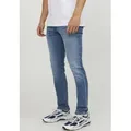 Jack & Jones Slim-fit-Jeans JJIGLENN Slim-Fit mit Stretch und praktischer 5-Pocket-Form Baumwollmischung, slim fit blau 34