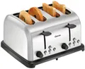 Bartscher Toaster 4 Scheiben Edelstahl 1480W 6 Stufen Brötchenaufsatz