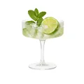 DAL CERO® Martini Glas LINEA 200 ml – Cocktailglas im gerippten Vintage Coupe Design – Elegantes Aperitif Glas Cocktails & Desserts – Kurzer Stiel – Auch als 2er–12er Set erhältlich (Linea 1 Glas)