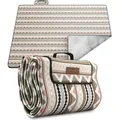 Veddelholzer 200 x 200 cm Boho Picknickdecke wasserdicht, sandfeste Stranddecke XXL isoliert & gepolstert Ideal für Outdoor, Camping, Strand, Park,