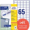 AVERY Zweckform Etiketten 6121 weiß 38,0 x 21,2 mm, 30 Blatt