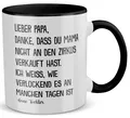 Papa Geschenk zum Vatertag von Tochter Vater Tasse Geburtstag Kaffeetasse Mann