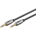 goobay Plus Audio Verbindungskabel AUX 3,5mm stereo, Kabel, schwarz