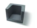 Gestaltungselemente Garten U-STEIN-ECKE GRAU 40/40/40 CM
