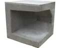 Beton U-Stein Eckausführung grau 40 cm x 40 cm x 40 cm