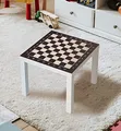MyMaxxi | selbstklebende Tischfolie blasenfrei verkleben Schachbrett Schach 02 Spielfolie kompatibel mit IKEA Lacktisch 55 x 55cm Aufkleber Sticker Kinderzimmer Spieltisch Brettspiele