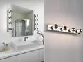 LED Badezimmer Wandleuchte Chrom 55cm Spiegelleuchten seitlich für Bad, Gäste WC
