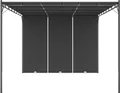 vidaXL Gartenpavillon mit Seitenvorhang 4x3x2,25 m Anthrazit