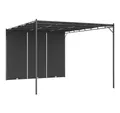vidaXL Partyzelt Gartenpavillon mit Seitenvorhang 4x3x2,25 m Anthrazit