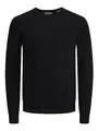 Jack & Jones JJEEMIL Knit Crew Neck NOOS Herren, Schwarz, XXL