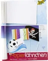 20 folia Papierfähnchen, DIN A5, Stablänge 400 mm, weiß