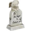 Relaxdays Grabschmuck für Hunde Polyresin Creme Wetterfest 20 x 10,5 x 10 cm