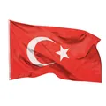 Aricona Türkei Flagge 90x150cm - wetterbeständige Fahne mit Messingösen, 100% Polyester, robuste Doppelnaht & in lebendigen Farben - ideal für Flaggen-Liebhaber