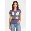 LOGOSHIRT T-Shirt Snoopy - Peanuts mit niedlichem Frontprint lila S