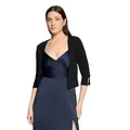 Vera Mont Strickjacke Damen langarm (1-tlg) Ärmelschlitz schwarz XXL (46/48)