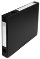 Exacompta 54631E 10er Pack Sammelbox OPAK für DIN A4 mit Rückenschild beidseitig 40 mm breit aus starkem Kunststoff Archivbox Heftbox Sammelmappe ideal für Schule und Büro schwarz