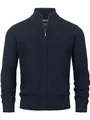 Indicode Herren INLayton Strickjacke mit Stehkragen und Reißverschluss | Cardigan Feinstrickjacke für Männer Navy, S
