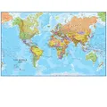 Monde politique with flags laminated with hanging strips - Sheet map - G245z