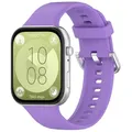 Wigento Smartwatch-Armband Für Huawei Watch Fit 3 hochwertiges Silikon Watch Arm Band Ersatz Lila, Ersatz Austausch Silikon Sport Armband lila