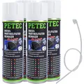 4x PETEC DPF DIESEL-PARTIKELFILTER-REINIGER 400ml SCHAUM AGR-VENTIL SCHUTZ SPRAY
