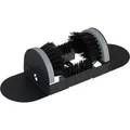 Relaxdays Schuhabstreifer Holz Schwarz Grau Rundumbürste 12 cm x 23 cm x 15,5 cm 1,7 kg