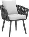 tectake® Stuhl Lugano im Rope-Design mit Aluminiumgestell
