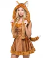 Maskworld Foxy Lady - Fuchs Kostüm für Damen - Größe: L - Verkleidung Karneval, Halloween & Motto-Party