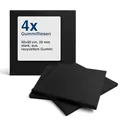 Vivol Gummifliesen Schwarz 25mm - 1m² (4 Gummi Fliesen à 50 x 50 cm) - Fallschutz matte für Spielplätzen - Bodenbelag unter Waschmaschine und Trockner