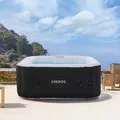 AREBOS Whirlpool | In- & Outdoor | 154 x 154 cm | 2400 W | Quadrat