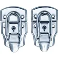HMF 14985-09 Spannverschluss mit Schloss 2 Stück 45 x 75 mm Silber Verzinkt