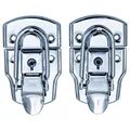 HMF 14985-09 Spannverschluss mit Schloss | 2 Stück | 45 x 75 mm | Silber verzinkt