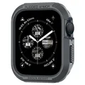 Spigen Rugged Armor Hülle Kompatibel mit Apple Watch Serie 9/8/7(45mm) 6/5/SE(44mm) - Dunkel Grau