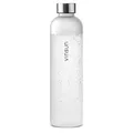 VINSUN Trinkflasche 1L weiß - wiederverwendbar, Kohlensäure geeignet, BPA frei, Tritan - Leichte Wasser Flasche für Sport, Outdoor, Schule, Uni, Fahrrad, Büro, Gym