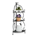 Eckregal Pflanzenregal Klappregal Blumenetagere Vintage 3 Ablagen Eckblumenregal