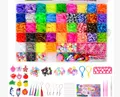 Noa Home Deco Loom Bänder Set, 5100+ Stück Loom Gummis für Armband Selber Machen, Bunte Loops Gummis Set Zubehör mit Anhängern und Accessoires, DIY Basteln Geschenk für Kinder Junge Mädchen