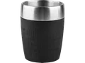 EMSA 514514 Travelcup Thermobecher Schwarz Edelstahl, PP, Silikon