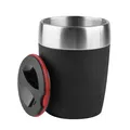 Isolierbecher 200ml Emsa Schwarz mit Drehverschluss Travel Cup 1 Stück
