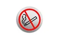 OFFORM DESIGN Hinweisschild Rauchverbot Rauchen verboten Ø 75 mm Edelstahloptik selbstklebend, (1 St)