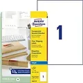 AVERY Zweckform Abziehhilfe QuickPEEL Versandetiketten J8567-25 Selbstklebend DIN A4 Transparent 210 x 297 mm 25 Blatt à 1 Etikett