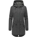 Ragwear Wintermantel Ellba Coat A YOUMODO Warmer Damen Winterparka mit großer Kapuze grau XL (42)