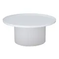 Dekoplateau LIVING weiß Metall Dekoteller mit Fuß D20,5cm Kerzenteller Scandi