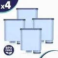 Wasserfilter für Philips AquaClean CA6903/10 CA6903/22-4 Stück Filterpatrone kompatibel mit Saeco Philips LatteGo Kaffeevollautomat - BPA-frei - Weiß