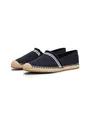 Espadrille "FRINGE CANVAS CLOSED ESPADRILLE", Halbschuh, Schlupfschuh, Sommerschuh mit ausgefransten Rand, Gr. 37, dunkelblau