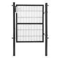 Gartentür Gartentor Zauntür Hoftür Gartenpforte Gartenzaun 120 cm anthrazit