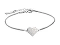 LIEBESKIND Damen Armband Herz Edelstahl Silber 20 cm (silber)