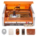 VEVOR Lasergravierer, 20 W, Lasergravur- & Schneidemaschine mit Gehäusekamera, Laserschneider, 400x400 mm Arbeitsbereich, 30000 mm/min, für Holz, Leder, Glas, Papier, bestimmte Metalle, Klasse 1
