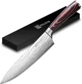 PAUDIN Kochmesser Küchenmesser Allzweckmesser Edelstahl Klingenlänge 20 cm